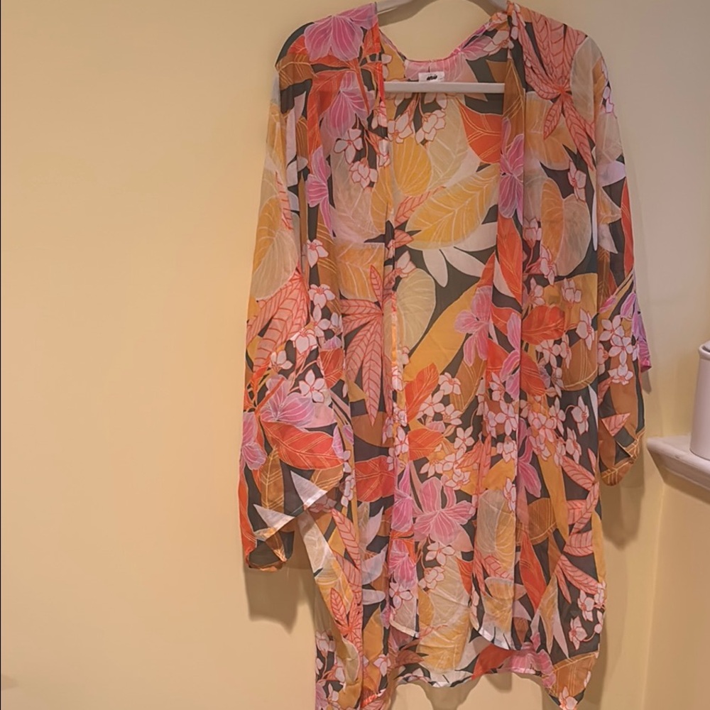 Aerie Floral Sheer Kimono